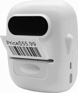 HYBSK Bluetooth Label Maker Machine with Label, P50 Portable Bluetooth Wireless Barcode Label Printer, Direct Thermal Printer Rechargeable Labeler Compatible with iPhone/Android (P50 with Label)