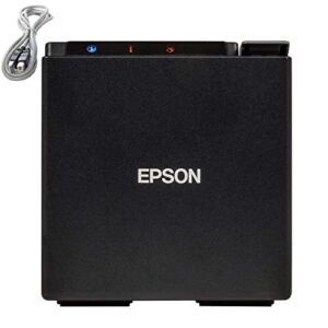 Epson TM-M10-002 Thermal Wired POS Receipt Printer, Black – USB Connectivity – 150mm/s, 203 dpi, 2.26″ Label Width, Auto-Cutter, Monochrome