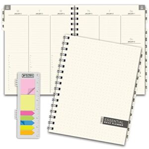 Essential 7″x9″ Monthly & Weekly 2023 Planner with tabs – 14 Months (November 2022 Through December 2023) – Professional, Simple, Easy-to-Use Design. Frosted Vinyl Covers for Extra Protection