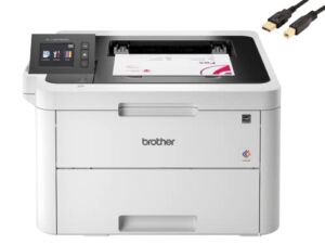 Brother HL-L32 70CDW Wireless Color Laser Printer,25ppm,up to 600 x 2400 dpi,2.7” Color Touch,Automatic duplex (2-sided),Durlyfish USB Printer Cable