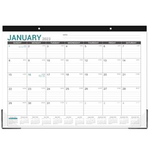 Desk Calendar 2023 – 2023 Desk Calendar, 17″x12″ Desktop Calendar, Jan. 2023 – Dec. 2023, Corner Protectors, Large Ruled Blocks