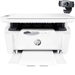 HP Laserjet Pro MFP M29W All-in-One Wireless Monochrome Laser Printer, White – Print Scan Copy – 1.0″ Icon LCD Display, 19 ppm, 600 x 600 dpi, 8.5 x 11.69, Hi-Speed USB, Cbmou External Webcam