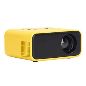 Home Projector,Mini Portable Outdoor Movie Projector,HD LED Micro Mobile Phone Same Screen Projector, 20000 Hours Light Source Life, for iOS Android (Yellow US Plug)