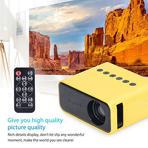Home Projector,Mini Portable Outdoor Movie Projector,HD LED Micro Mobile Phone Same Screen Projector, 20000 Hours Light Source Life, for iOS Android (Yellow US Plug) | The Storepaperoomates Retail Market - Fast Affordable Shopping