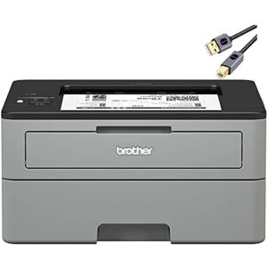 Brother L-2350DW Series Compact Monochrome Laser Printer I Mobile Printing I Wireless & USB Connectivity I Auto 2-Sided I Print Up to 32 Pages/min I Up o 250 Sheets Input + Printer Cable