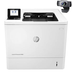 HP LaserJet Enterprise M608n Single-Function Wired Monochrome Laser Printer, White – Print Only – 2.7″ LCD, 65 ppm, 1200 x 1200 dpi, Manual Duplex Printing, USB 2.0 and Ethernet, Cbmou External Webcam