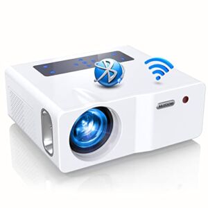 HD 1080P 5G WiFi Bluetooth Projector, 450″ Display, AILESSOM 13000LM 4K Support Projector for Outdoor Movies, Full Sealed Optical Movie Projector Compatible with iOS/Android/PS5/TV Stick