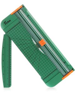 Firbon Green A4 Paper Cutter 12 Inch Titanium Straight Paper Trimmer with Side Ruler for Scrapbooking Craft, Paper, Coupon, Label, Cardstock