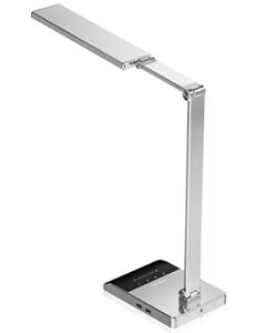 LEPOWER Desk Lamp, 18W LED Desk Lamps for Home Office, Reading Desk Light with USB Charging Ports, Eye-Caring, Touch Table Lamp with 3 Timing Modes, 35 Lighting Modes, LED Lamp for Office, Study, Dorm