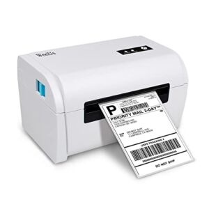 WeeiUs Shipping Label Printer, Postage Barcode Sticker Maker, 4X6 USB 1 min Setup, Support Windows PC and Mac, Compatible with Amazon, Ebay, Etsy, Shopify etc, with Free Sample Shipping Label, White