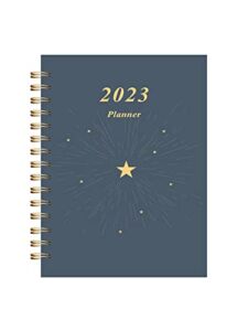 2023 Planner Daily Weekly and Monthly – Yunaeduo Weekly Planner From September 2022 – December 2023 (16 Months), 5.5″ x 8″ Planner with Strong Twin-Wire Binding (Grey)