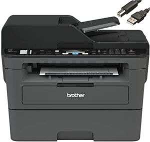 Brother MFC-L2690DW Monochrome Laser All-in-One Printer, Print Scan Copy Fax, Auto 2-Sided Printing, Wireless Connectivity, 26ppm, 250-sheet, Compatible with Alexa, Bundle with JAWFOAL Printer Cable