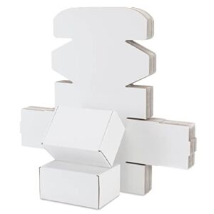 DUZCLI Shipping Boxes, Small Size 7x5x3 inches Set of 25 White Gift Box Corrugated Cardboard Mailer Boxes for Business Packaging (7x5x3 inch, White)