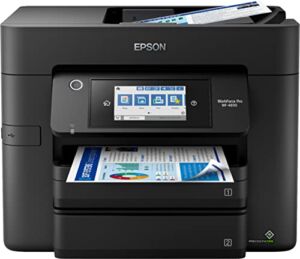 (Renewed) Epson Workforce Pro WF-4830 Wireless All-in-One Color Inkjet Printer – Print Scan Copy Fax – 4.3″ Touchscreen, 25 ppm, 4800×2400 dpi, Auto 2-Sided Printing, 50-sheet ADF, 500-Sheet, Ethernet