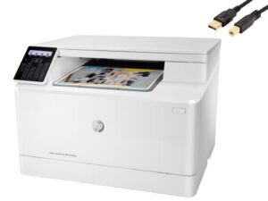 HP Laserjet Pro MFP M182nw Wireless All-in-One Laser Printer, Print Scan Copy Fax, 17ppm, 600x600DPI, 150-Sheet, 2-Line LCD with Numeric keypad, White, Durlyfish