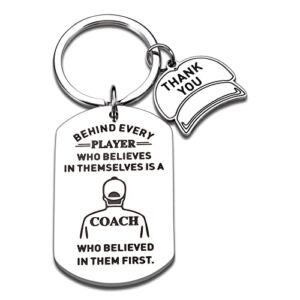 Coach Appreciation Thank You Gifts Keychain for Football Volleyball Softball Baseball Soccer Coach Gifts Stocking Stuffers for Men Women Sports Match Team Gifts for Coach Christmas Retirement Gifts
