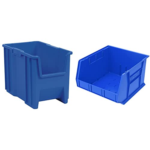 Akro-Mils 13014 Stack-N-Store Heavy Duty Stackable Open Front Plastic Storage Container Bin, (4-Pack) & 30270 AkroBins Plastic Storage Bin Hanging Stacking Containers, (18-In x 16-In x 11-In),(3-Pack) | The Storepaperoomates Retail Market - Fast Affordable Shopping