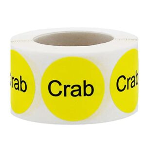 Crab Deli Labels 1 Inch 500 Total Adhesive Labels