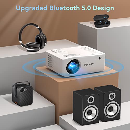 Projector with WiFi and Bluetooth, Native 1080P Outdoor Movie Projector with 350″ Display, 4K Support TV Projector 18000L Home Theater Video Projector, Compatible with iOS/Android/Win/TV/PS5 | The Storepaperoomates Retail Market - Fast Affordable Shopping
