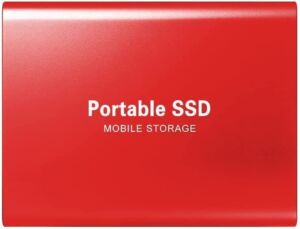 External SSD Protable Hard Drive，External Hard Drive 16TB,Portable Storage Drive Slim External Hard Drive Compatible with PC, Laptop and Mac-Q1(16TB Red)