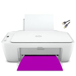 HP DeskJet 2752e Series Inkjet Color All-in-One Printer I Print Copy Scan I Wireless USB Connectivity I Mobile Printing I Up to 4800 x 1200 DPI I Print Up to 7.5 ISO PPM + Printer Cable