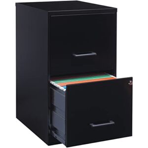 Lorell SOHO 18″ 2-Drawer File Cabinet, Black