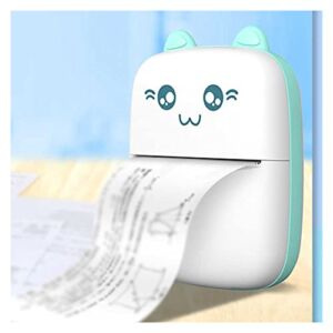 n/a Portable Thermal Printer Paper Photo Pocket Cat Thermal Printer Printing Wireless Bluetooth Printers for Child (Color : Blue, Size : 8 * 11cm)
