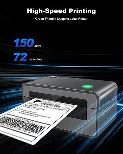 Shipping Label Printer Gray, POLONO 4×6 Thermal Label Printer for Shipping Packages, Commercial Direct Thermal Label Maker, POLONO 2″ White Circle Direct Thermal Labels (750 Labels | The Storepaperoomates Retail Market - Fast Affordable Shopping