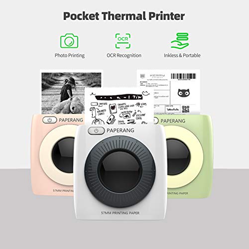 PAPERANG P2 Mini Pocket Printer BT Wireless Printer Portable Thermal Printer 300dpi for Photo Picture Receipt Memo Note Label Sticker Compatible with Android iOS Windows Mac | The Storepaperoomates Retail Market - Fast Affordable Shopping