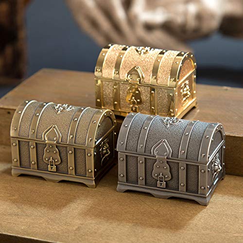 Petyoung Vintage Bronze Jewellery Storage Box Antique Trinket Organizer Box Zinc Alloy Treasure Chest Stor for Wedding Christmas Birthday Gift | The Storepaperoomates Retail Market - Fast Affordable Shopping