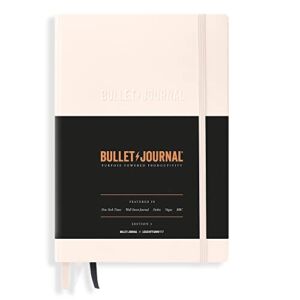 The Official Bullet Journal Edition 2 – Medium (A5) – Perfect Notebook Built for BuJo, 204 Pages of 120gsm Paper, With Bujo Pocket Guide (Blush)