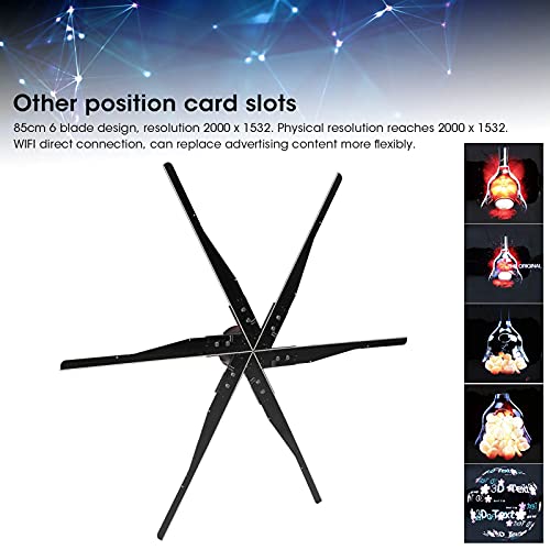 Hologram Projector, LED Holographic Projection 3D Hologram Fan with 85cm 6 Blades Support Hanging, 2000×1532 Resolution,576 LED Imaging,1532pcs LED Lamp,176° Viewing Angle, FIt for Exhibition/Shop/Bar | The Storepaperoomates Retail Market - Fast Affordable Shopping