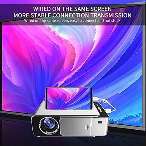 Wisoqu Projector,55W 100?240V Same Screen Projection Equipment Portable Home Theater HD 1080P Projector,Compatible with Mobile Phones Tablets Laptops and Other Devices(White) | The Storepaperoomates Retail Market - Fast Affordable Shopping
