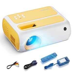 Mini Projector, Uyole Portable Movie Projector for Cartoon, Kids Gift, Small Pico Projector, Outdoor Movie Projector Compatible with iPhone,TV Stick, HDMI, AV, USB, Laptops for Home Theater Movie
