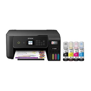 Epson EcoTank ET-2800 Wireless Color All-in-One Cartridge-Free Supertank Printer with Scan and Copy â€“ The Ideal Basic Home Printer – Black