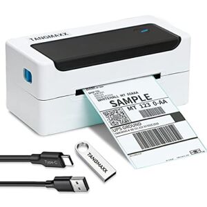 Label Printer for Small Business, New Postage Label Printer Desktop Thermal Label Printer for Home Use with UPS Amazon Shopify etc, 4×6 Label Maker Easy Setup on Windows and Mac