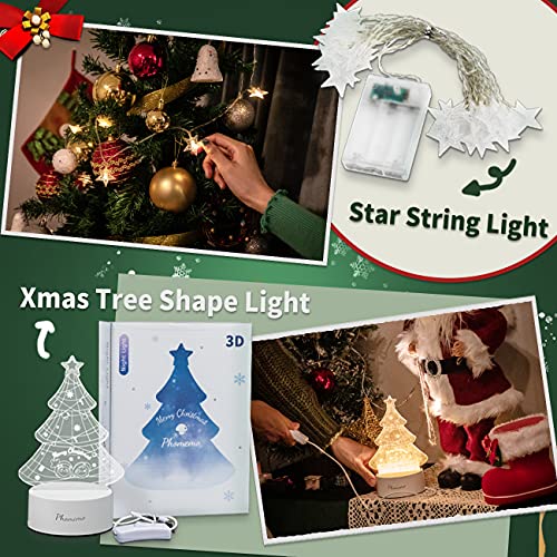 Memoking Festival Gift Set – Christmas Stickers, 12 Colors Journaling Pens, Christmas Tree Night Light, Star String Light, Oven Mitts, 3D Greeting Card, for DIY Journal, Photo Album, Decoration | The Storepaperoomates Retail Market - Fast Affordable Shopping