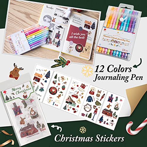 Memoking Festival Gift Set – Christmas Stickers, 12 Colors Journaling Pens, Christmas Tree Night Light, Star String Light, Oven Mitts, 3D Greeting Card, for DIY Journal, Photo Album, Decoration | The Storepaperoomates Retail Market - Fast Affordable Shopping