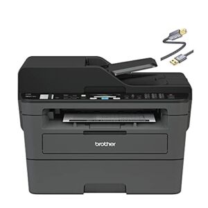 Brother MFC-L26 90DW Series Compact Wireless Monochrome Laser All-in-One Printer – Print Copy Scan Fax – Mobile Printing – Auto Duplex Printing – ADF – Print Up to 26 Pages/Min + HDMI Cable