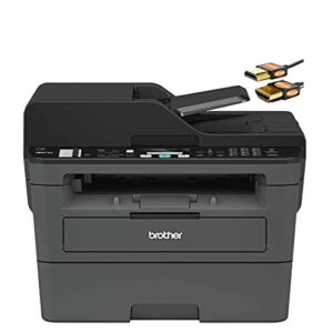 Brother MFC-L2710DW Series Compact Wireless Monochrome Laser All-in-One Printer – Print Copy Scan Fax – Mobile Printing – Auto Duplex Printing – Print Up to 32 Pages/Min – ADF + HDMI Cable