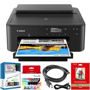Canon PIXMA TS702a Wireless Home Office Smart Printer for Document and Photo Fast Printing with Alexa & Mobile Print 3109C002 Bundle with DGE High Speed USB Cable + Business Productivity Software Kit