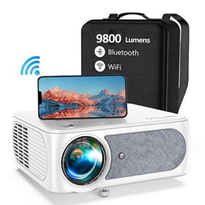 Projector, TOPTRO 5G WiFi Bluetooth Projector 4K Supported, Native 1080P Projector 12000LM, 15000:1 Contrast, 300″ Display, Movie Projector Compatible with TV Stick, iOS, Android, PS5, PC