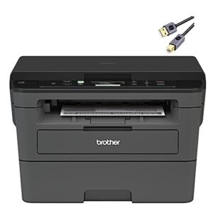 Brother L-2390DW Series Compact Monochrome Laser All-in-One Laser Printer I Print Scan Copy I Wireless | Mobile Printing I Auto 2-Sided Printing I Up to 32 Pages/Min + Printer Cable