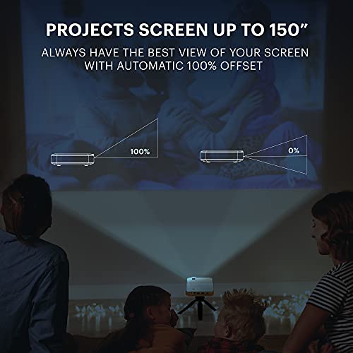 KODAK Luma 400 Portable HD Smart Projector | Wi-Fi, Bluetooth, HDMI & USB Compatible Mini Home Theater System Up to 150” | 720p Native Resolution (4K), 200 ansi Lumens | Tripod Included | The Storepaperoomates Retail Market - Fast Affordable Shopping