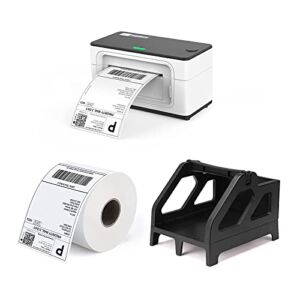 MUNBYN Thermal Label Printer, with Pack of 500 4×6 Roll Labels and Label Holder, High Speed Direct USB Thermal Barcode 4×6 Shipping Label Printer Marker