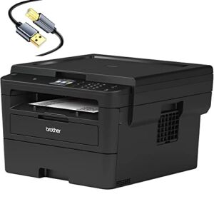 Brother HL-L2395DWC Wireless All-in-One Monochrome Laser Printer for Home Office – Print Copy Scan – 36ppm, 2400 x 600 dpi, 250-sheet, Automatic Duplex Printing, Hi-Speed USB, Tillsiy Printer Cable