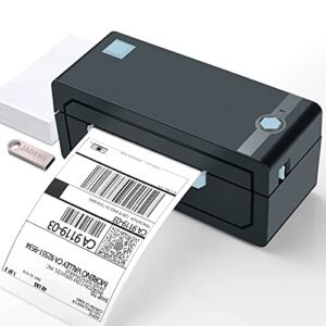 Thermal Direct Shipping Label Printer – 4×6 Label Printer for Shipping Packages, Compatible with Mac, Windows, Ebay, Amazon, FedEx, UPS, USPS, No Ink, No Toners, Paper Support Holder
