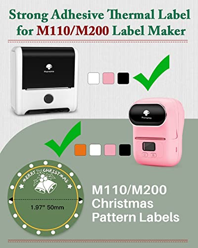 Phomemo M110 Label Maker with 1 50x50mm Christmas Label- Bluetooth Thermal Label Printer Maker Machine for Barcode, Clothing, Jewelry, Retail, Mailing, Business, Compatible with Android & iOS, Orange | The Storepaperoomates Retail Market - Fast Affordable Shopping