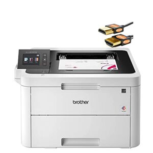 Brother HL-L32 70CDW Series Compact Digital Wireless Color Laser Printer – Mobile & NFC Printing – Auto Duplex Printing – Up to 25 ppm – Up to 250-Sheet Tray Capacity – 2.7″ Touch + HDMI Cable