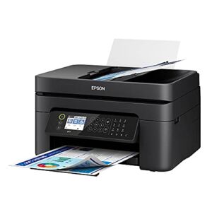 Epson Workforce WF-2850 All-in-One Wireless Color Inkjet Printer, Black – Print Scan Copy Fax – 10 ppm, 5760 x 1440 dpi, 8.5 x 14, Auto 2-Sided Printing, 30-Sheet ADF, Voice-Activated, DAODYANG
